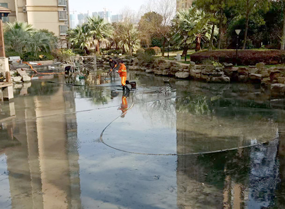 封开景观池淤泥清理